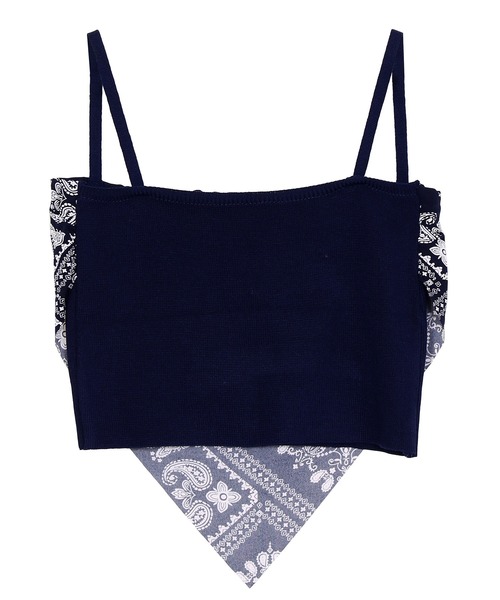 Figments（フィグメンツ）の「バンダナ柄キャミソール（キャミソール・レディース・ホワイト/ネイビー・FREE）」の7枚目の写真