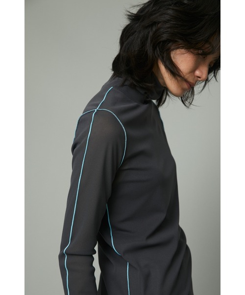 HeRIN.CYE(ヘリンドットサイ)の「Mellow mesh inner tops(Tシャツ/カットソー・レディース・レッド/ネイビー/ターコイズブルー/ライトベージュ/グレー・FREE)」の11枚目の写真