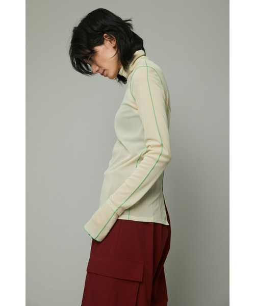 HeRIN.CYE(ヘリンドットサイ)の「Mellow mesh inner tops(Tシャツ/カットソー・レディース・レッド/ネイビー/ターコイズブルー/ライトベージュ/グレー・FREE)」の21枚目の写真