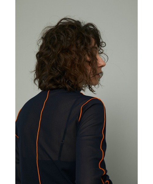 HeRIN.CYE(ヘリンドットサイ)の「Mellow mesh inner tops(Tシャツ/カットソー・レディース・レッド/ネイビー/ターコイズブルー/ライトベージュ/グレー・FREE)」の12枚目の写真