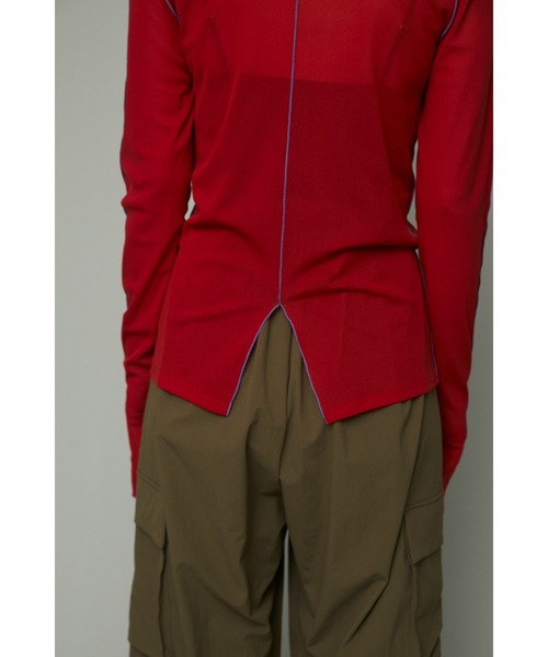 HeRIN.CYE(ヘリンドットサイ)の「Mellow mesh inner tops(Tシャツ/カットソー・レディース・レッド/ネイビー/ターコイズブルー/ライトベージュ/グレー・FREE)」の20枚目の写真