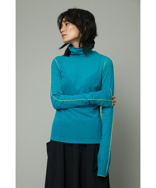 HeRIN.CYE(ヘリンドットサイ)の「Mellow mesh inner tops(Tシャツ/カットソー・レディース・レッド/ネイビー/ターコイズブルー/ライトベージュ/グレー・FREE)」の15枚目の写真