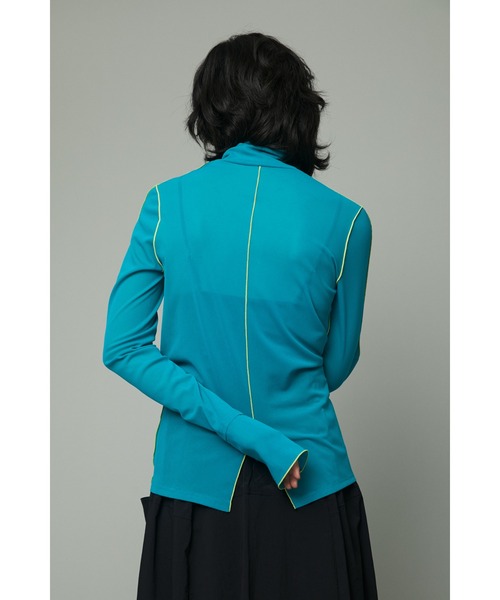 HeRIN.CYE(ヘリンドットサイ)の「Mellow mesh inner tops(Tシャツ/カットソー・レディース・レッド/ネイビー/ターコイズブルー/ライトベージュ/グレー・FREE)」の8枚目の写真