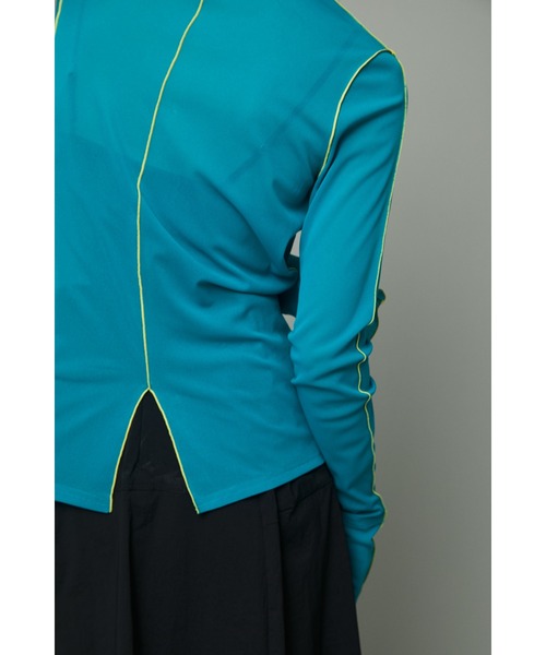 HeRIN.CYE(ヘリンドットサイ)の「Mellow mesh inner tops(Tシャツ/カットソー・レディース・レッド/ネイビー/ターコイズブルー/ライトベージュ/グレー・FREE)」の22枚目の写真