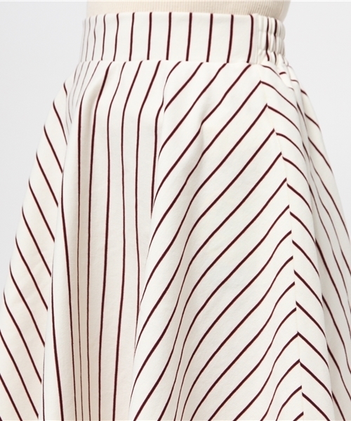 earth music&ecology（アースミュージックアンドエコロジー）の「【すきな丈スカート】ストライプミディフレアスカート（スカート・レディース・アイボリー/ネイビー・FREE）」の6枚目の写真