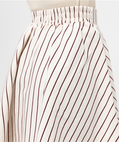 earth music&ecology（アースミュージックアンドエコロジー）の「【すきな丈スカート】ストライプミディフレアスカート（スカート・レディース・アイボリー/ネイビー・FREE）」の7枚目の写真