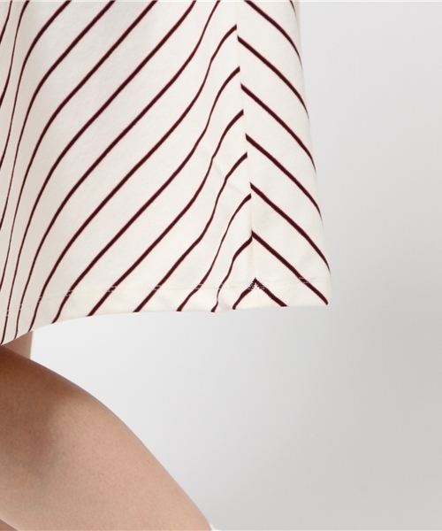 earth music&ecology（アースミュージックアンドエコロジー）の「【すきな丈スカート】ストライプミディフレアスカート（スカート・レディース・アイボリー/ネイビー・FREE）」の8枚目の写真