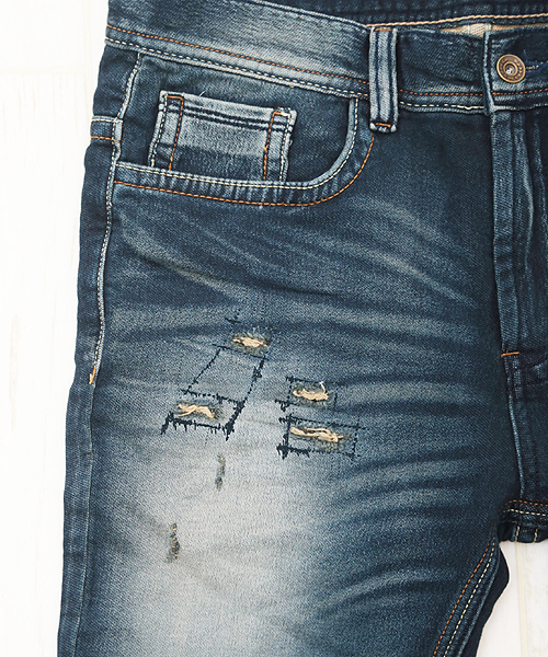 VERTEX & CO.（ヴァーテックスアンドコー）の「mp3384 - ニットデニム加工入りジョガーパンツ（デニムパンツ・メンズ・インディゴブルー・2/1/3）」の8枚目の写真