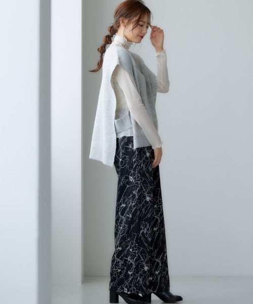 miclat（ミクラ）の「大きいサイズ Vネックニットベスト miclat（ベスト・レディース・ブラック/ライトグレー・3L/4L/LL/L）」の19枚目の写真