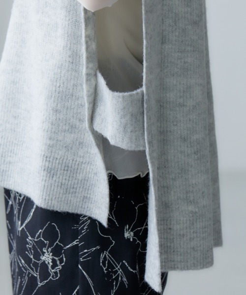 miclat（ミクラ）の「大きいサイズ Vネックニットベスト miclat（ベスト・レディース・ブラック/ライトグレー・3L/4L/LL/L）」の15枚目の写真