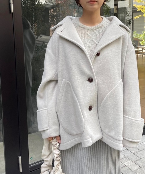 WILLFULLY（ウィルフリー）の「wool touch beaver short coat（ステン