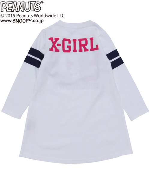 X-girl Stages(エックスガールステージス)の「L/S TEE DRESS SNOOPY TOUCH DOWN(12M~3T)(ワンピース・キッズ・ホワイト/アッシュ/ネイビー・12M/2T/3T)」の9枚目の写真