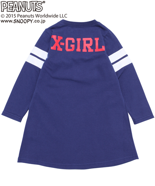 X-girl Stages(エックスガールステージス)の「L/S TEE DRESS SNOOPY TOUCH DOWN(12M~3T)(ワンピース・キッズ・ホワイト/アッシュ/ネイビー・12M/2T/3T)」の5枚目の写真
