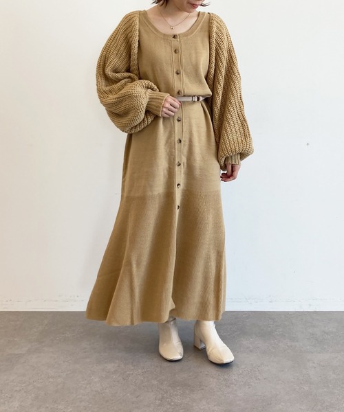 SLURR（スラ―）の「[yumi.×SLURR 受注生産]ボレロ+マルチWAYワンピースセット（ワンピース・レディース・ベージュ/ピンク系その他3・M/S）」の5枚目の写真