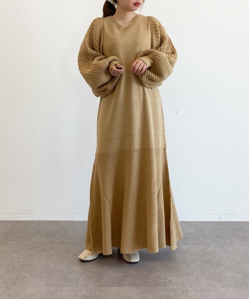 SLURR（スラ―）の「[yumi.×SLURR 受注生産]ボレロ+マルチWAYワンピースセット（ワンピース・レディース・ベージュ/ピンク系その他3・M/S）」の13枚目の写真