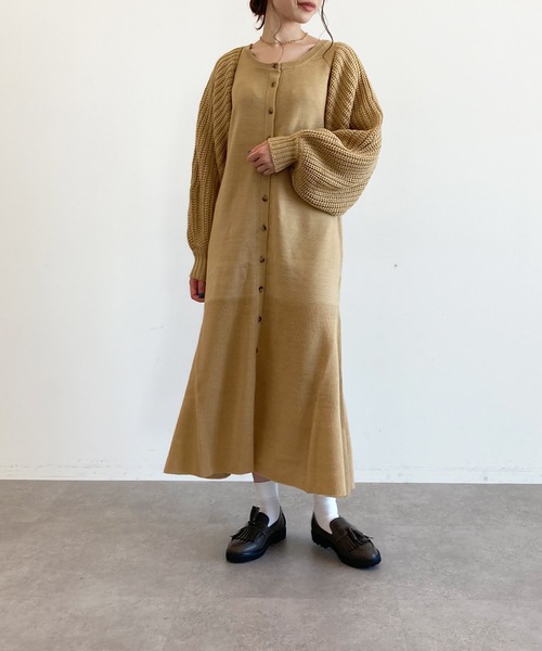 SLURR（スラ―）の「[yumi.×SLURR 受注生産]ボレロ+マルチWAYワンピースセット（ワンピース・レディース・ベージュ/ピンク系その他3・M/S）」の7枚目の写真