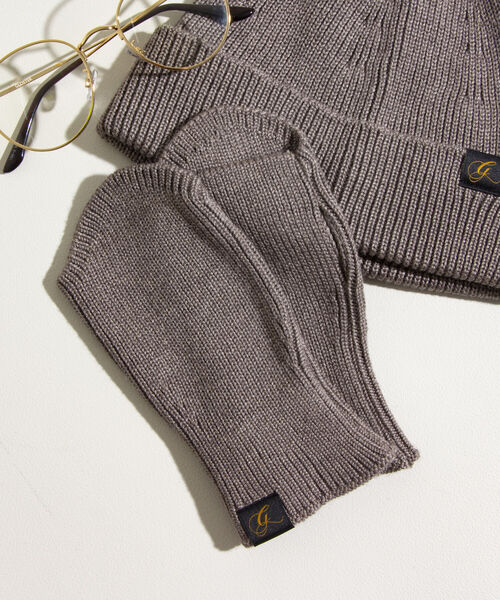 GLOSTER（グロスター）の「【GLOSTER/グロスター】抗ピリング リブニットアームカバー フィンガーレスグローブ（手袋・メンズ・ブラック/ベージュ/ネイビー/グレー/オレンジ/マスタード/バイオレット/キナリ・FREE）」の5枚目の写真