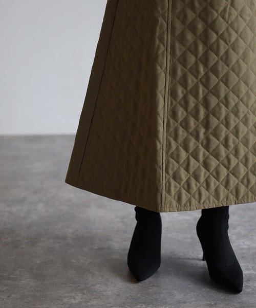 Bonjour Sagan（ボンジュールサガン）の「ボリュームフレアキルティングスカート（スカート・レディース・ブラック/ベージュ/カーキ/アイボリー・FREE）」の16枚目の写真