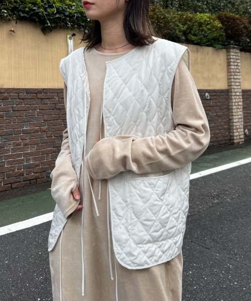 【kana】 ベロアボウタイ裾ティアードワンピース kana】 ベロアボウタイ裾ティアードワンピース kana】 ベロアボウタイ