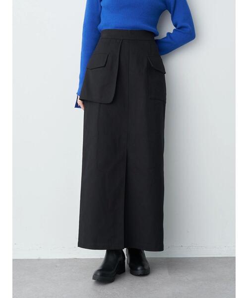 earth music&ecology（アースミュージックアンドエコロジー）の「アウトポケットスカート（スカート・レディース・カーキ/ブラック・FREE）」の16枚目の写真