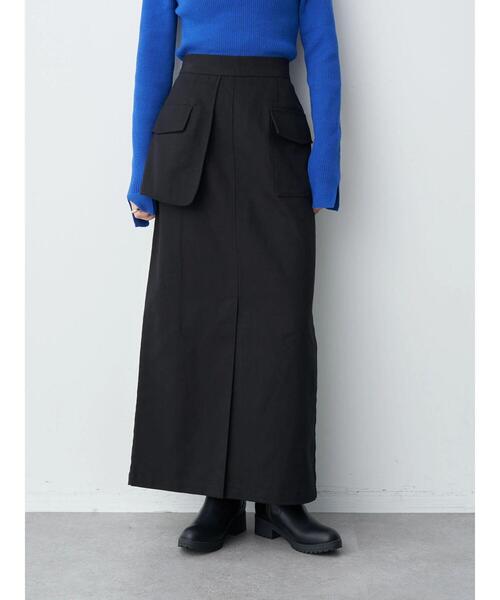 earth music&ecology（アースミュージックアンドエコロジー）の「アウトポケットスカート（スカート・レディース・カーキ/ブラック・FREE）」の18枚目の写真