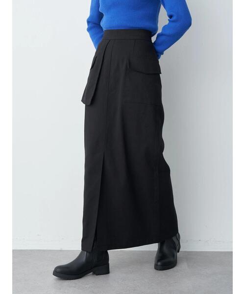 earth music&ecology（アースミュージックアンドエコロジー）の「アウトポケットスカート（スカート・レディース・カーキ/ブラック・FREE）」の19枚目の写真