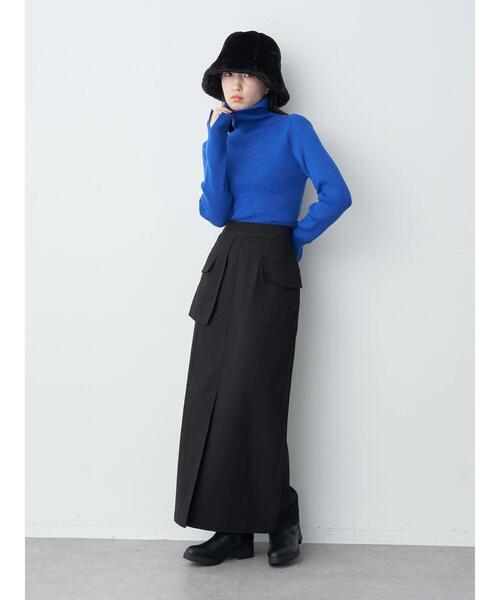 earth music&ecology（アースミュージックアンドエコロジー）の「アウトポケットスカート（スカート・レディース・カーキ/ブラック・FREE）」の22枚目の写真