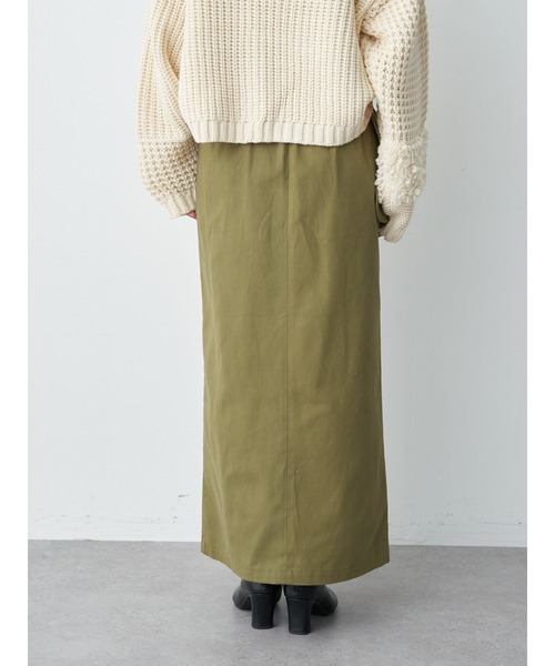 earth music&ecology（アースミュージックアンドエコロジー）の「アウトポケットスカート（スカート・レディース・カーキ/ブラック・FREE）」の4枚目の写真
