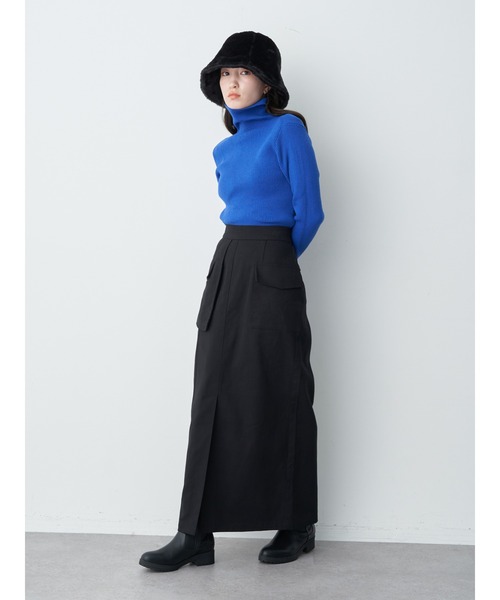 earth music&ecology（アースミュージックアンドエコロジー）の「アウトポケットスカート（スカート・レディース・カーキ/ブラック・FREE）」の11枚目の写真