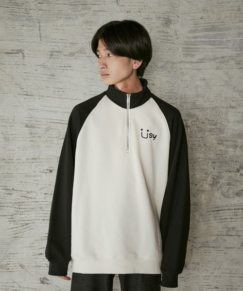 iisy（イージー）の「iisy / ハーフジップスウェット（スウェット・メンズ・ブラック/キナリ/ブラック系その他2・L/S/M）」の3枚目の写真