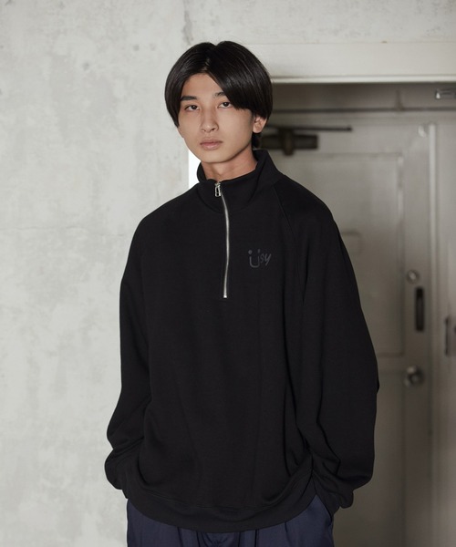 iisy（イージー）の「iisy / ハーフジップスウェット（スウェット・メンズ・ブラック/キナリ/ブラック系その他2・L/S/M）」の8枚目の写真