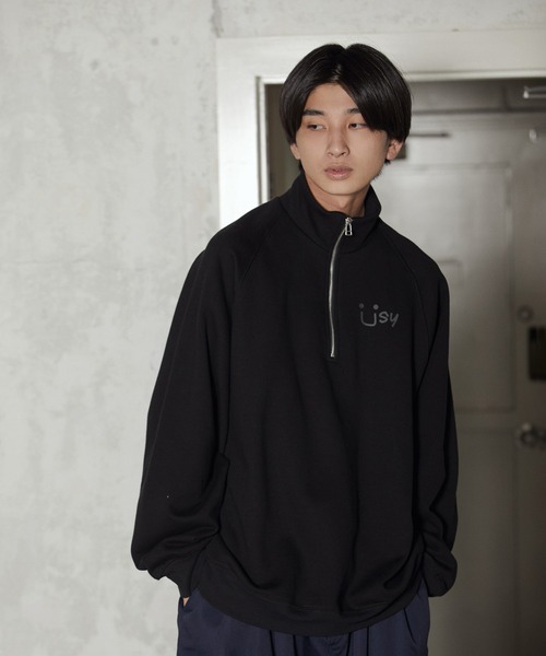 iisy（イージー）の「iisy / ハーフジップスウェット（スウェット・メンズ・ブラック/キナリ/ブラック系その他2・L/S/M）」の16枚目の写真