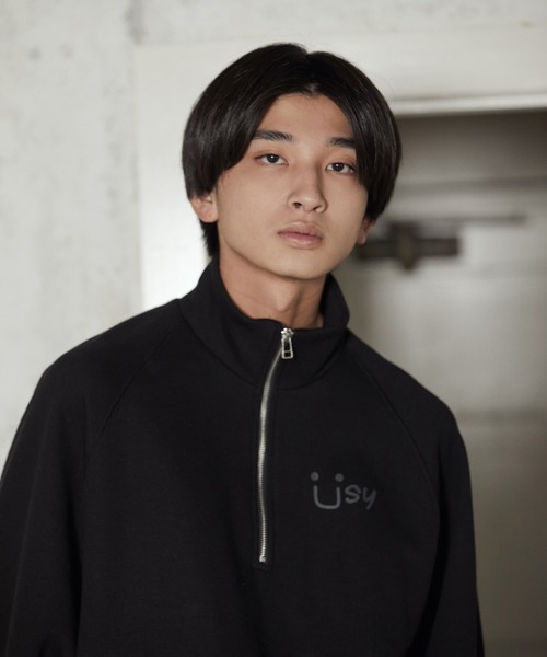 iisy（イージー）の「iisy / ハーフジップスウェット（スウェット・メンズ・ブラック/キナリ/ブラック系その他2・L/S/M）」の4枚目の写真