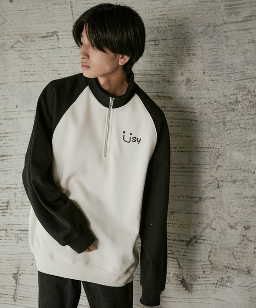 iisy（イージー）の「iisy / ハーフジップスウェット（スウェット・メンズ・ブラック/キナリ/ブラック系その他2・L/S/M）」の12枚目の写真