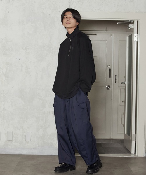 iisy（イージー）の「iisy / ハーフジップスウェット（スウェット・メンズ・ブラック/キナリ/ブラック系その他2・L/S/M）」の17枚目の写真