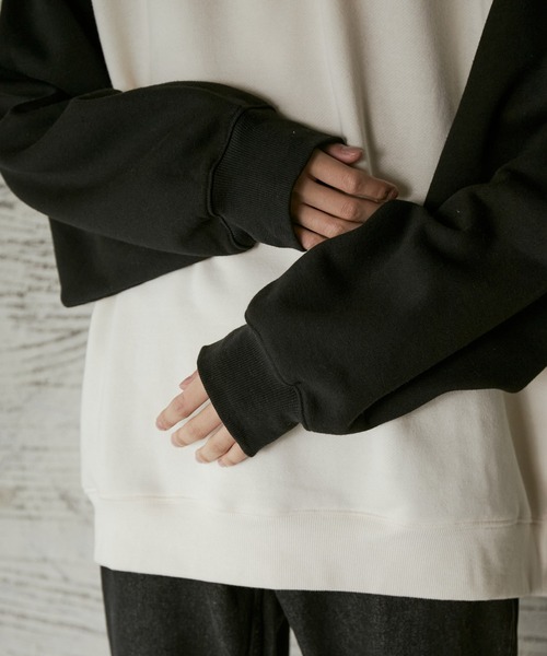 iisy（イージー）の「iisy / ハーフジップスウェット（スウェット・メンズ・ブラック/キナリ/ブラック系その他2・L/S/M）」の14枚目の写真