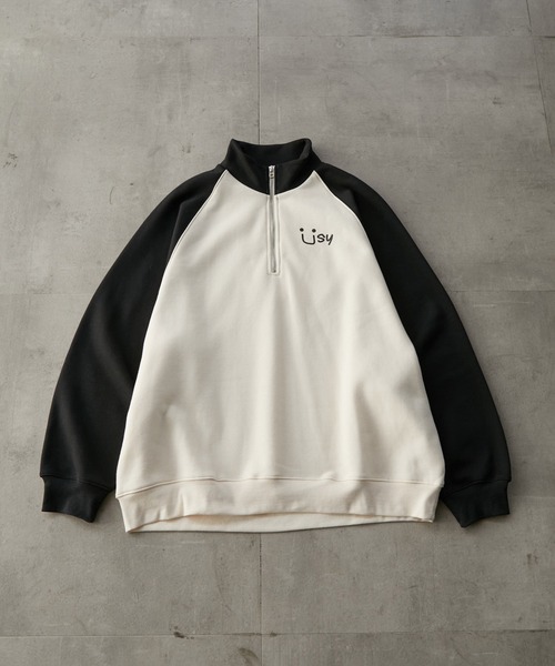 iisy（イージー）の「iisy / ハーフジップスウェット（スウェット・メンズ・ブラック/キナリ/ブラック系その他2・L/S/M）」の15枚目の写真