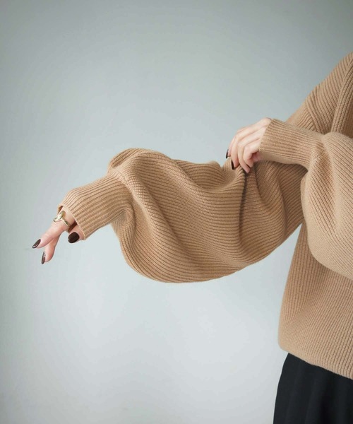 cheriella(シェリエラ)の「【cheriella】WEB限定片畦キーネックニット(ニット/セーター・レディース・ブラック/ベージュ/アイボリー・M)」の11枚目の写真