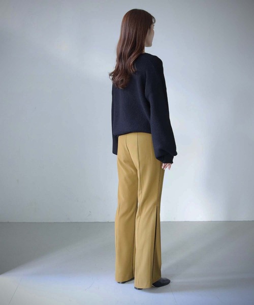 cheriella(シェリエラ)の「【cheriella】WEB限定片畦キーネックニット(ニット/セーター・レディース・ブラック/ベージュ/アイボリー・M)」の19枚目の写真
