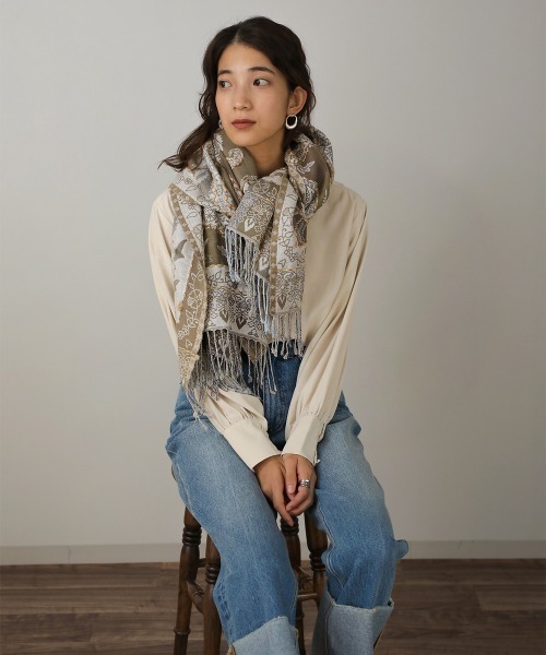 Bou Jeloud(ブージュルード)の「インド刺繍ストール(ストール/ショール・レディース・ブルー/ベージュ/パープル/ネイビー・ONESIZE)」の16枚目の写真