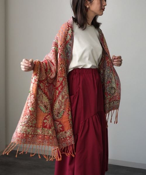 Bou Jeloud(ブージュルード)の「インド刺繍ストール(ストール/ショール・レディース・ブルー/ベージュ/パープル/ネイビー・ONESIZE)」の8枚目の写真