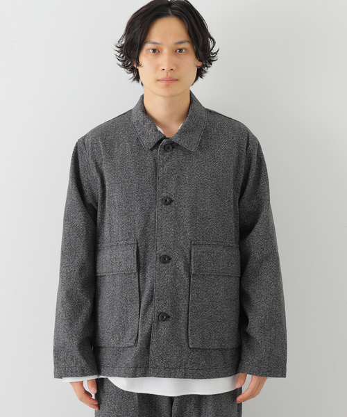 BAMBOO SHOOTS（バンブーシュート）の「【BAMBOO SHOOTS / バンブーシュート】WORK JACKET - TWIST YARN OX（ブルゾン・メンズ・ブラック系その他・LARGE/MEDIUM）」の3枚目の写真