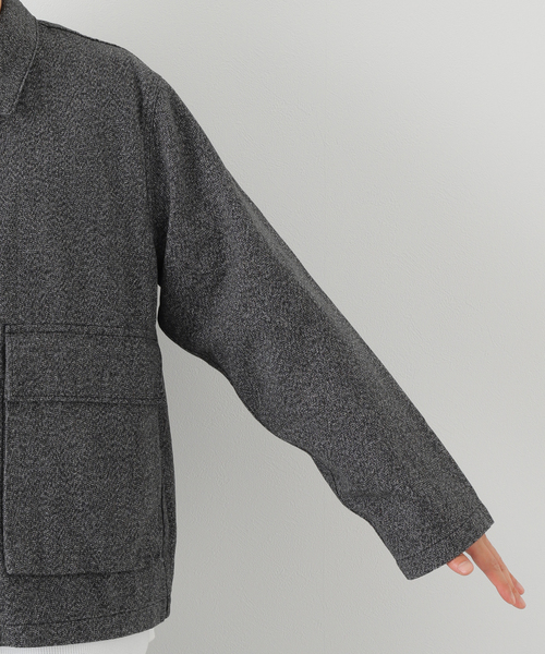 BAMBOO SHOOTS（バンブーシュート）の「【BAMBOO SHOOTS / バンブーシュート】WORK JACKET - TWIST YARN OX（ブルゾン・メンズ・ブラック系その他・LARGE/MEDIUM）」の8枚目の写真