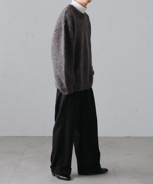 epnok（エプノック）の「カラーネップルーズニット（ニット/セーター・メンズ・チャコールグレー/ライトグレー/カーキ・LARGE/MEDIUM/SMALL）」の12枚目の写真