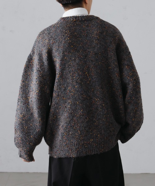 epnok（エプノック）の「カラーネップルーズニット（ニット/セーター・メンズ・チャコールグレー/ライトグレー/カーキ・LARGE/MEDIUM/SMALL）」の7枚目の写真