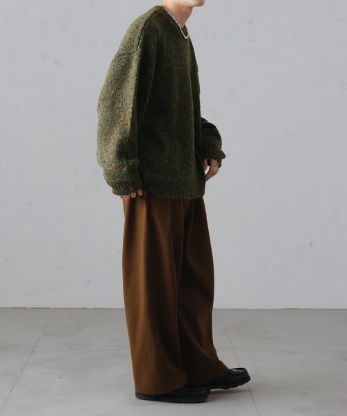 epnok（エプノック）の「カラーネップルーズニット（ニット/セーター・メンズ・チャコールグレー/ライトグレー/カーキ・LARGE/MEDIUM/SMALL）」の22枚目の写真