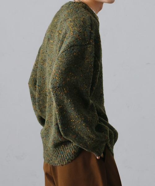 epnok（エプノック）の「カラーネップルーズニット（ニット/セーター・メンズ・チャコールグレー/ライトグレー/カーキ・LARGE/MEDIUM/SMALL）」の18枚目の写真