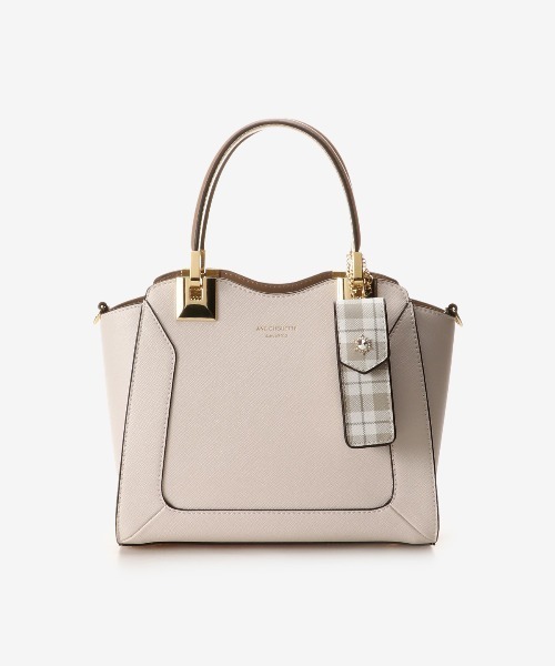 & chouette(アンドシュエット)の「リップケース付きハンドル金具トート(ハンドバッグ・レディース・オフホワイト/ライトブルー/ラベンダー・FREE)」の2枚目の写真