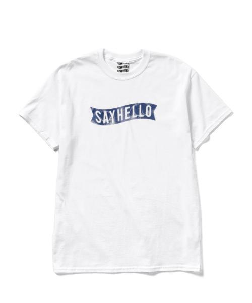 SAYHELLO（セイハロー）の「SAYHELLO / 別注 LOGO Tシャツ（Tシャツ/カットソー・メンズ・ホワイト・MEDIUM/SMALL/LARGE）」の5枚目の写真