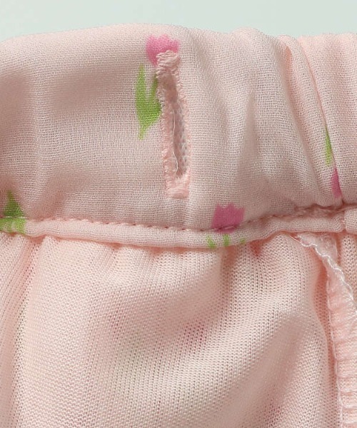 Moujonjon（ムージョンジョン）の「シフォン小花柄プリーツスカート（スカート・キッズ・ネイビー/ライトピンク・M/L/S）」の7枚目の写真